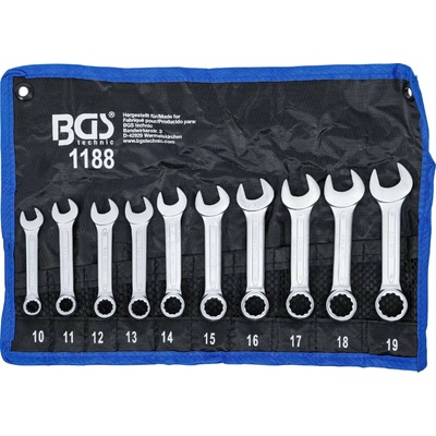 BGS Technics Sada očkoplochých kľúčov extra krátke 10–19 mm 10 dielov BGS 1188