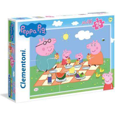 Clementoni - Puzzle 24 maxi: Peppa Piglet - 1 - 39 piese