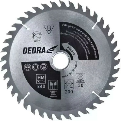 Dedra Kotouč pilový na dřevo 190x30 mm 60z