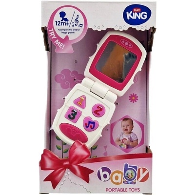 Lamps Baby telefon růžový na baterie