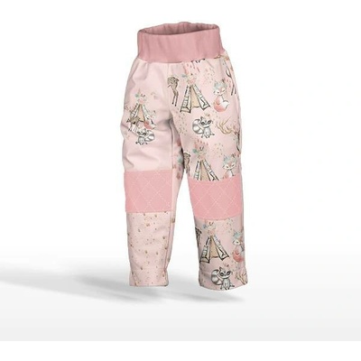 Takoy Panel se střihem 146 softshell kalhoty indiana girl pink