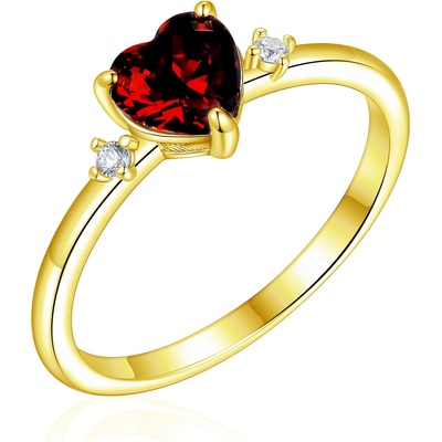 Olivie Stříbrný prsten SRDÍČKO GOLD 8577