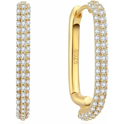 MOISS pozlacené stříbrné náušnice GOLD E0004957