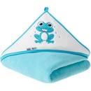 Akuku osuška 100x100 tyrkysová s žabkou