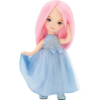 Orange Toys Мека кукла Orange Toys Sweet Sisters - Били със сатенена синя рокля, 32 cm (SS06-06)