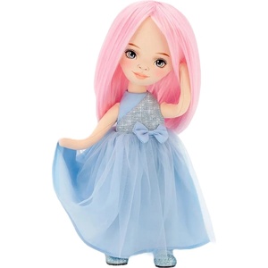Orange Toys Мека кукла Orange Toys Sweet Sisters - Били със сатенена синя рокля, 32 cm (SS06-06)