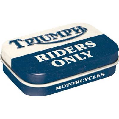 NOSTALGIC ART krabička TRIUMPH Riders Only white/blue