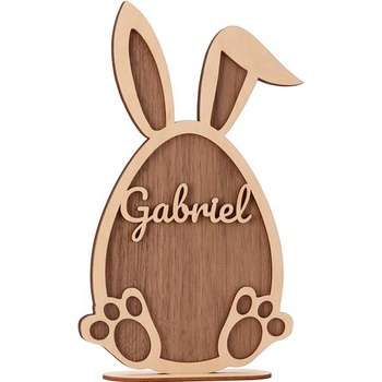 ČistéDřevo Velikonoční dekorace se jménem - zajíček