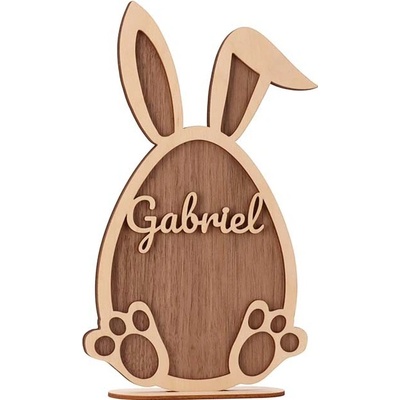 ČistéDřevo Velikonoční dekorace se jménem - zajíček