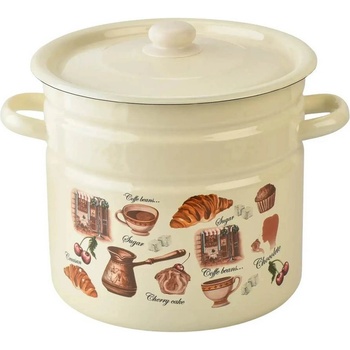 idilia 26 см емайлирана тенджера с метален капак IDILIA разцветка Cafe de Cherie