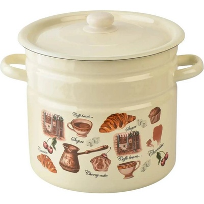 idilia 26 см емайлирана тенджера с метален капак IDILIA разцветка Cafe de Cherie