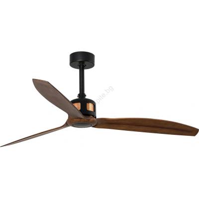 Faro Barcelona FARO 33451WT-таванен вентилатор. COPPER FAN M Ø 128 см кафяв/черен Wi-Fi Tuya + дистанционно управление (FA33451WT)