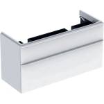 Geberit Smyle Square бял двоен стенен шкаф за умивалник с 2 чекмеджета 119 см (500.356.00.1)