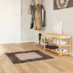 vidaXL Каса за килим MARSA Черно 100 x 100 cm Полиестер и PVC (42023336)