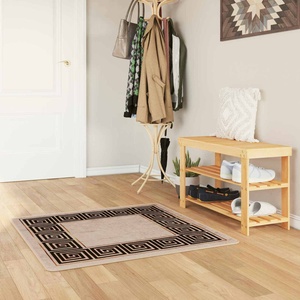 vidaXL Каса за килим MARSA Черно 100 x 100 cm Полиестер и PVC (42023336)