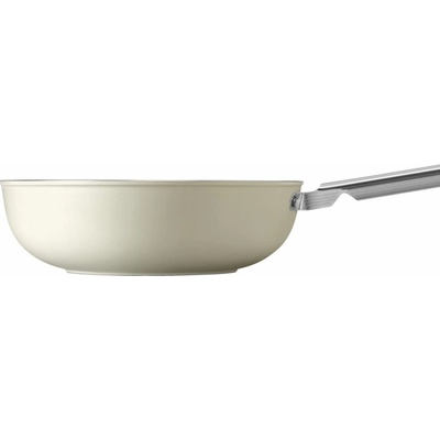 Smeg Pánev Wok s keramickým nepřilnavým povrchem, ∅ 30 cm, matná krémová WOF3002CRM