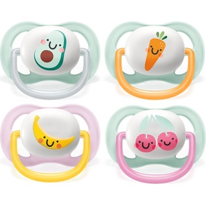  Залъгалки Philips Avent - Ultra Air Happy, с кутия за стерилизиране, 0-6 m, 2 броя, Асортимент (00A.0523.003)