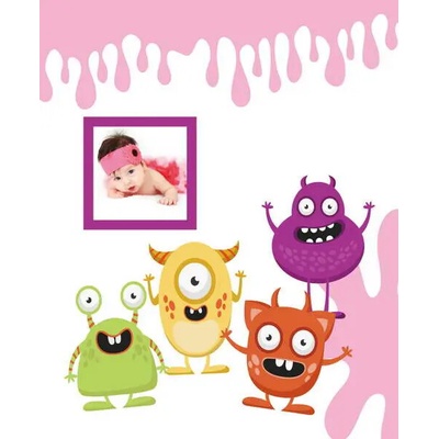 FANDY Fotoalbum samolepicí 24x29 cm 40 stran dětské Spookies 2 růžové