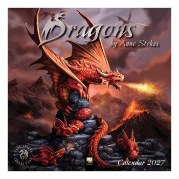 Flame Tree Publishing Dragons by Anne Stokes Wall Calendar 2027 (Art Calendar) | WALL