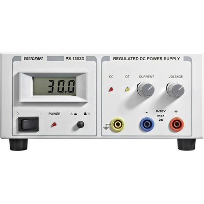 VOLTCRAFT PS-1302 D laboratorní zdroj s nastavitelným napětím, 0 - 30 , 0 - 2 A, 60 W, výstup 1 x, PS-1302 D