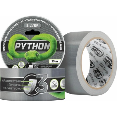 Python Vysokopevnostná páska 25 m strieborná