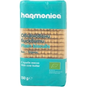 Harmonica Био обикновени бисквити с краве масло Harmonica - 150 g (2089) - ozone