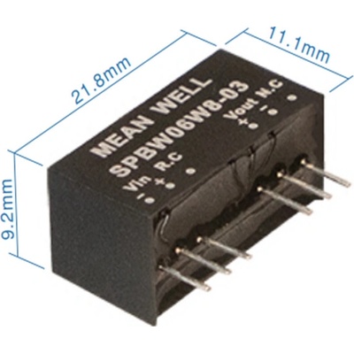 Mean Well SPBW06W8-05 Měnič DC/DC modulový 6W 5V