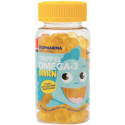 HLH BioPharma Omega 3 detské žuvacie kapsule 60 kapsúl