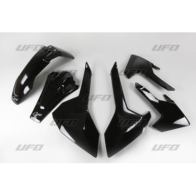 UFO kompletní plasty HUSQVARNA TE/TX 125/250/300 17-19 FE 250/350/450/501 17-19 černá HUSQVARNA TE 125 rok 17-19