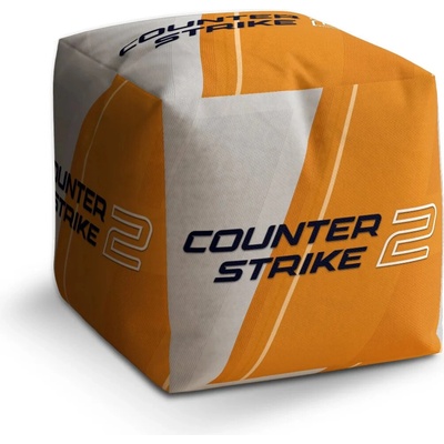 Sablio Taburet Cube Counter Strike 2 Oranžová: 40x40x40 cm