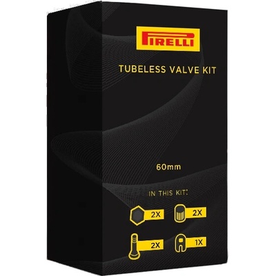 Pirelli bezdušové ventily, 40 mm, čierna