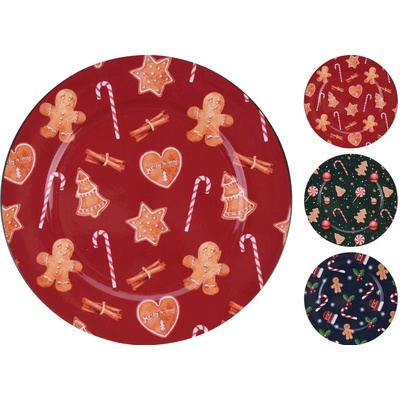talíř 33cm VÁNOČNÍ PH mix barev a dekorů MAT387288
