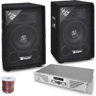 Skytec Комплект DJ Rookie 800W, усилвател, ретро (PL-2463-4665) (PL-2463-4665)