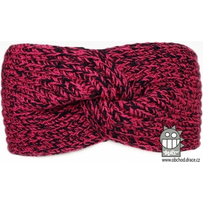 Dráče Pletená čelenka Dráča Twist 05 ružovo fialový melír