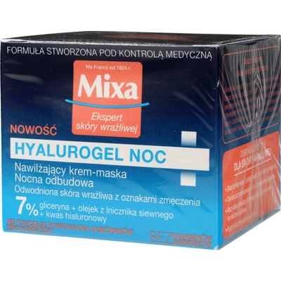 Mixa Hyalurogel Night Cream-Mask 7% 50 ml