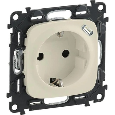 Legrand Контакт ШУКО 2P+E 16A + USB тип C 1.5A 7.5W цвят Крем Valena Allure - 753006 (753006)