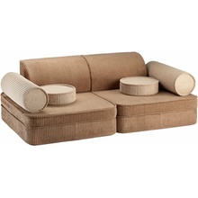 Wigiwama Settee dětská pohovka hnědá 132 cm 46 cm 78 cm