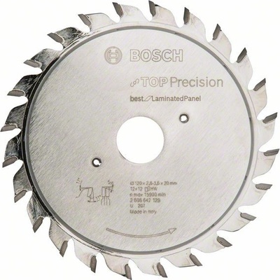 BOSCH Predrezový kotúč Top Precision Laminated Panel 120 x 20 x 2,8-3,6 mm, 12 + 12 2608642129
