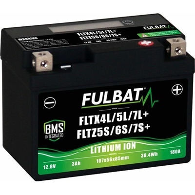 FULBAT LiFePO4 12V 3Ah 180A YTX4L-BS, YTX5L-BS, YTZ5S-BS hmotnosť 0,60 kg, 107x56x85