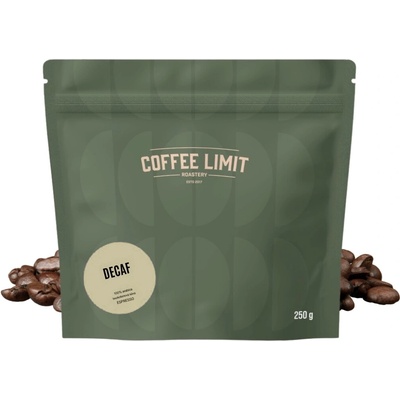 COFFEE LIMIT Decaf Bezkofeinova káva zrnková 250 g