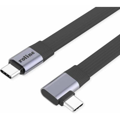Roline 11.02.9099 USB USB 4.0 USB-C ® zástrčka USB-C ® zástrčka 0,13m černý