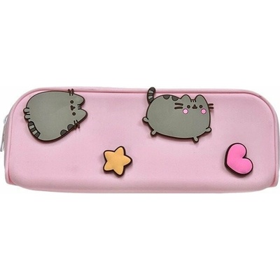 Silikonový penál Pusheen - Hvězdička a srdíčko