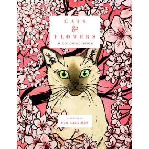 Cats & Flowers: A Coloring Book | Eva Carriere (ISBN: 9780692905937)