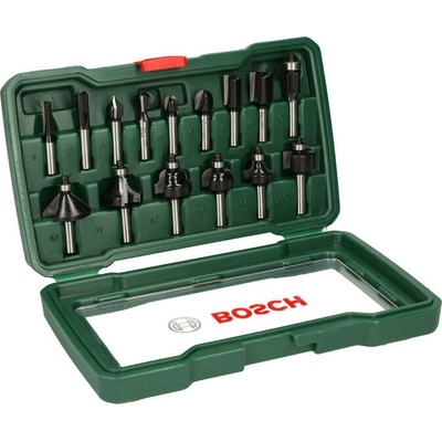BOSCH 2607019469 - Sada fréz / HM / průměr stopky 8 mm / 15 ks (2607019469)