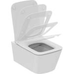 Ideal Standard Комплект за окачена тоалетна чиния Ideal Standard Atelier Blend Cube, бял, с капак с плавно затваряне (T368601+T521101)