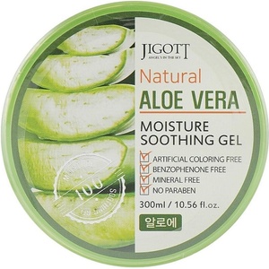 Jigott Natural Гел за лице и тяло Aloe Vera, 300 ml