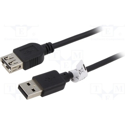 Goobay 93601 USB 2.0, USB A zásuvka, USB A vidlice, 5m, černý