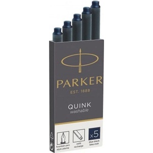 Parker Патрончета за писалка черен цвят 5бр в опаковка Parker Z11