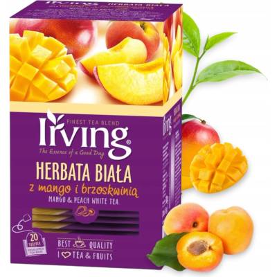 Irving bílý čaj s mangom a broskyňou 20 vrecúšok