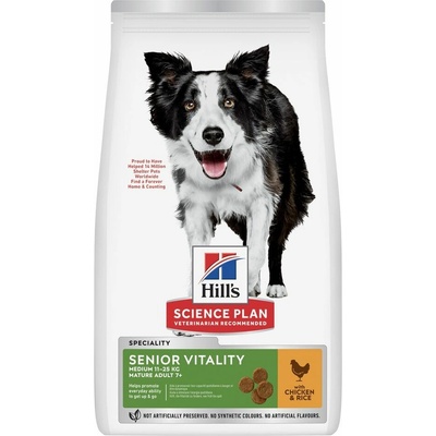 Hills Science Plan Senior Vitality Mature Adult 7+ Medium kuracie s ryžou 2,5 kg
